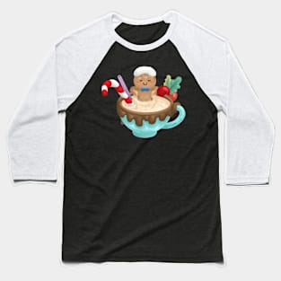 Gingerbread Cookie Bath Time Baseball T-Shirt